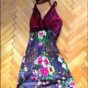 Lili flowery halter summer cotton dress